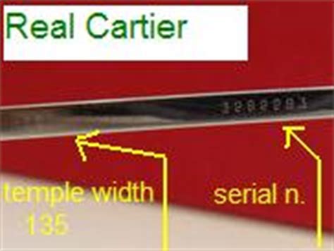 check cartier glasses serial number